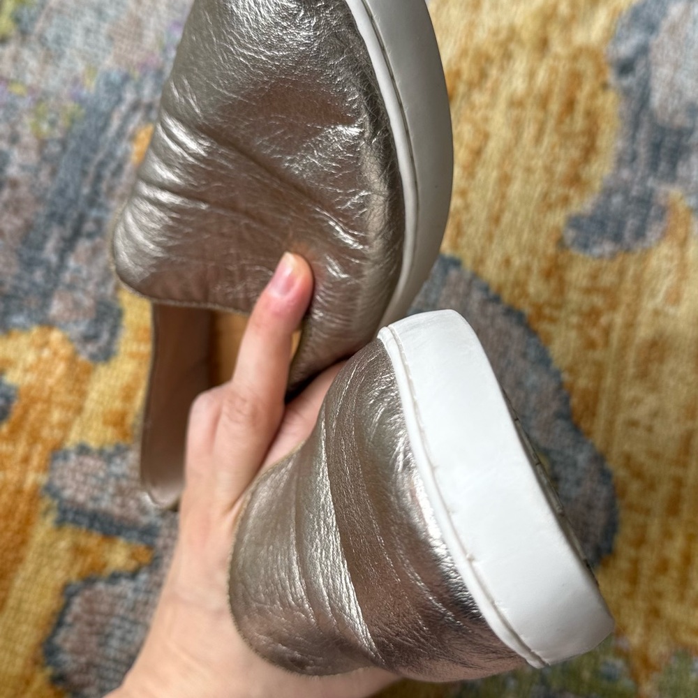 Birdies Gold Leather The Swift Slip On Sneaker 7.5 - Picture 11 of 12